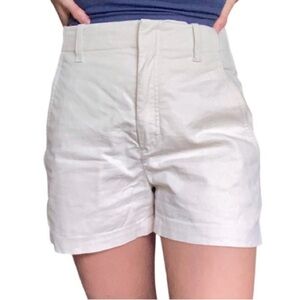 VINCE High Rise Cotton Cream Tailored 3” Shorts Size 2